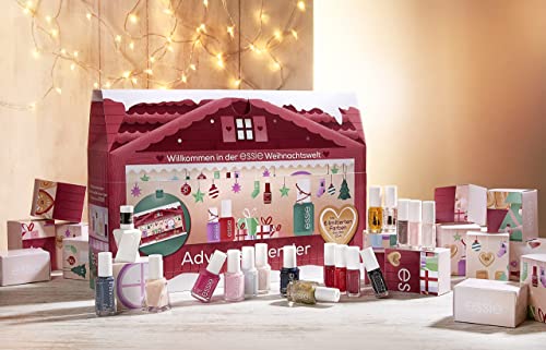 essie Adventskalender 2021 für Nagellack Liebhaber, Farbvielfalt mit US-exklusiven Farben, Beauty Adventskalender, Überraschungen zur Maniküre und Nagelpflege, 24 Artikel für Makeup- und Kosmetik-Fans