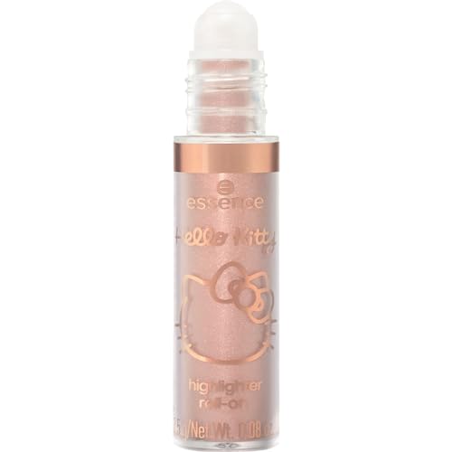 essence Hello Kitty highlighter roll-on, Nr. 01, Gold, strahlend, vegan, ölfrei, ohne Parfüm, ohne Alkohol, 3er Pack (3x2.5g)