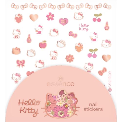 essence Hello Kitty nail stickers, Nr. 01, Mehrfarbig, metallisch, Nanopartikel frei, 6er Pack (6x63pcs)