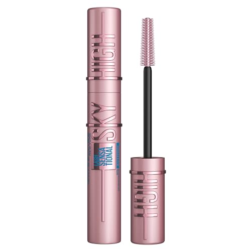 Maybelline New York Wasserfeste, schwarze Wimperntusche für extrem lange Wimpern, Lash Sensational Sky High Mascara, Black Waterproof, 6 ml