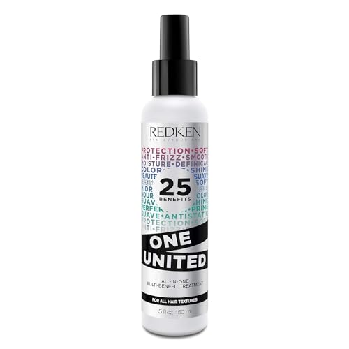 Redken Multi-Benefit-Treatment, Feuchtigkeitsspendendes Pflege-Spray für alle Haartypen, Hitzeschutz & Anti-Haarbruch, One United, 1 x 150 ml