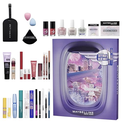 Maybelline New York Adventskalender 2024 31 Türchen, mit 31 Beauty-Überraschungen