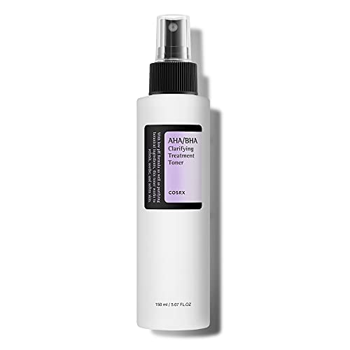 COSRX AHA/BHA Clarifying Treatment Toner150ml, Peeling-Gesichtswasser für ebenmäßige Haut, Anti Mitesser & Anti Pickel, Poren Verkleinern für alle Hauttypen, Vegan,tierversuchsfrei, Korean Skincare