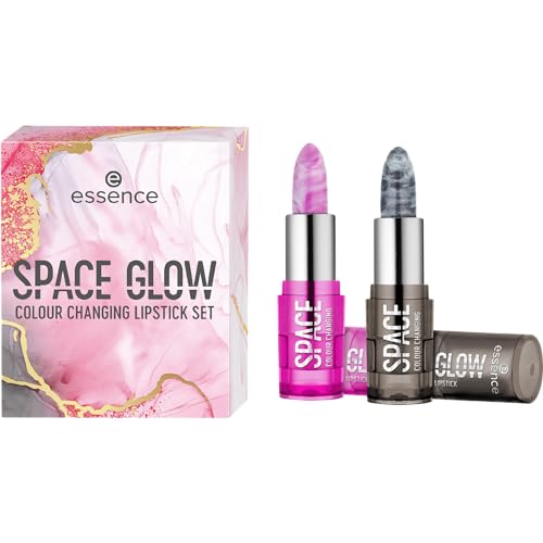 essence SPACE GLOW COLOUR CHANGING LIPSTICK SET, farbanpassend, natürlich, acetonfrei, vegan, ohne Mikroplastikpartikel, glutenfrei, 1er Pack (1pcs)