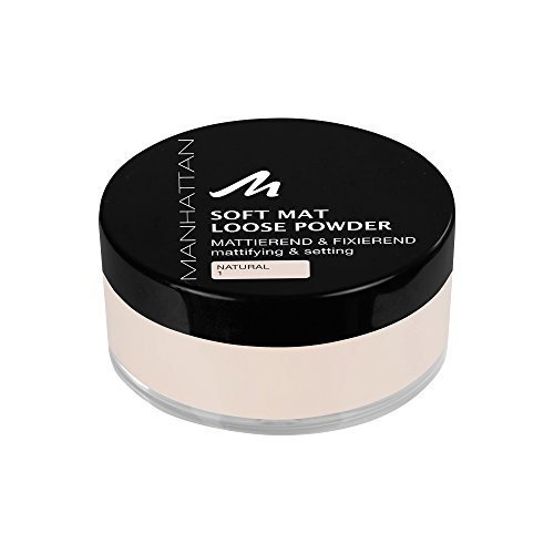 Manhattan Soft Mat Loose Powder, Loses Puder zum Mattieren und Baken des Teints, Farbe Natural 1, 1 x 20g | 20 g (1er Pack)