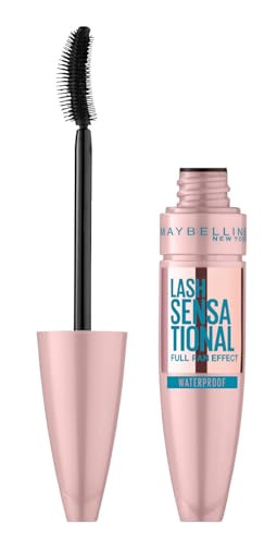 Maybelline New York Mascara für Volumen und Definition, Wasserfest, Lash Sensational, Very Black, 9,5 ml