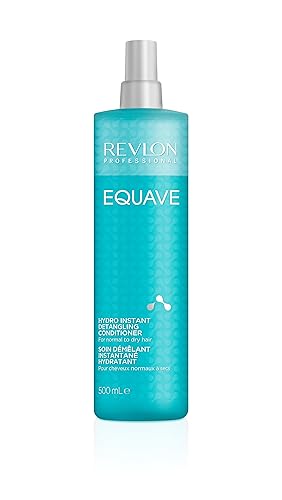 REVLON PROFESSIONAL EQUAVE Hydro Instant Detangling Conditioner, 500 ml, entwirrender Leave in Sprühconditioner für normales bis trockenes Haar, Haarpflege mit 2-Phasen Formel & Hitzeschutz