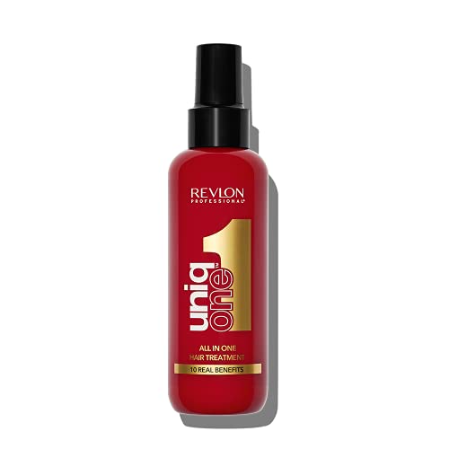 REVLON PROFESSIONAL UniqOne Hair Treatment Classic, 150 ml, Leave in Haarkur für bessere Kämmbarkeit & Glanz, Haarpflege ohne Ausspülen, Anti Frizz Spray mit Hitzeschutz, vegan