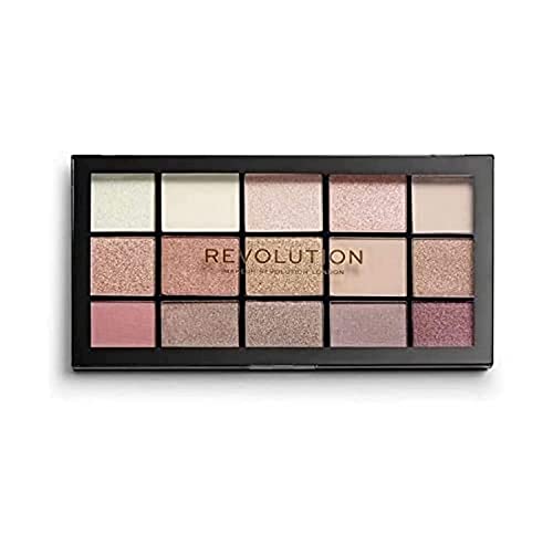 Revolution Beauty London Reloaded Eyeshadow Palette, Highly Pigmented, 15 Shades, Matte and Shimmer Finishes, Iconic 3.0, 16.5g