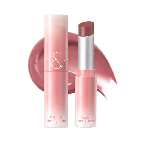 rom&nd Glasting Melting Balm (NEW) 6 Colorsㅣglänzend lipsㅣHumidité baumes à lèvresㅣTranslucideㅣ Haute pigmentationㅣVeganㅣ3.5g 0.12oz (12 Veiled Rose)