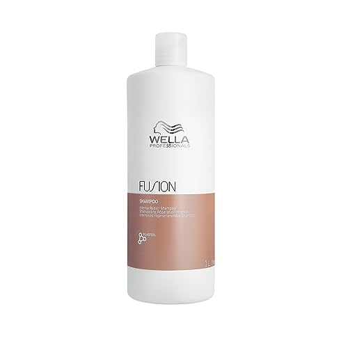 Wella Professionals Fusion Intense Repair Tiefenreinigungsshampoo – reparierende Haarpflege für kaputtes Haar – glättendes Haarshampoo für bessere Kämmbarkeit – 1 L