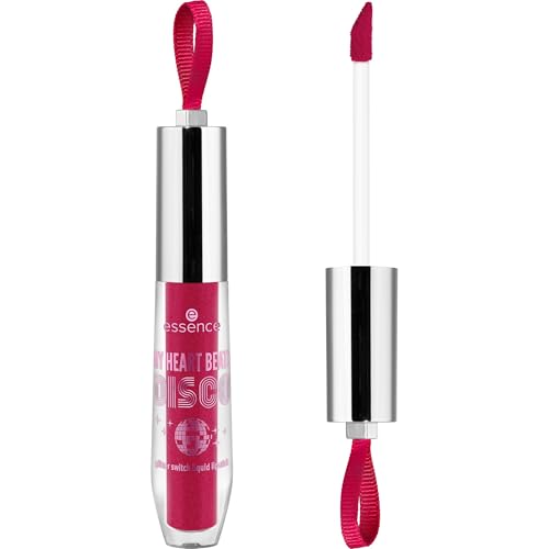 essence MY HEART BEATS DISCO glitter switch liquid lipstick, Nr. 01, Pink, hochpigmentiert, glitzernd, vegan, ohne Parabene, ohne Mikroplastikpartikel, Nanopartikel frei, 1er Pack (2.76ml)