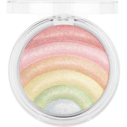 essence you make my day! baked highlighter, Nr. 01, Mehrfarbig, hochpigmentiert, sofortiges Ergebnis, intensiv, strahlend, vegan, ölfrei, ohne Parfüm, ohne Alkohol, 1er Pack (6.8g)