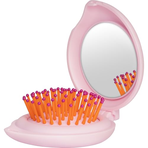 essence you make my day! pocket hair brush & mirror, Aufbewahrung, Nr. 01, Mehrfarbig, Nanopartikel frei, 1er Pack (1pcs)